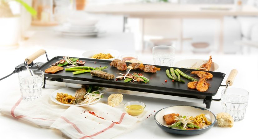 Rodinný gril Teppanyaki - Wood Look