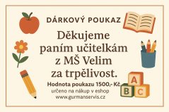Voucher - dárkový poukaz v hodnotě 1500,- Kč