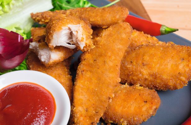 Smažené kuřecí řízečky pikantní cca  65 g - PŘEDSMAŽENÉ - USMAŽENÉ: Předsmažené - polotovar