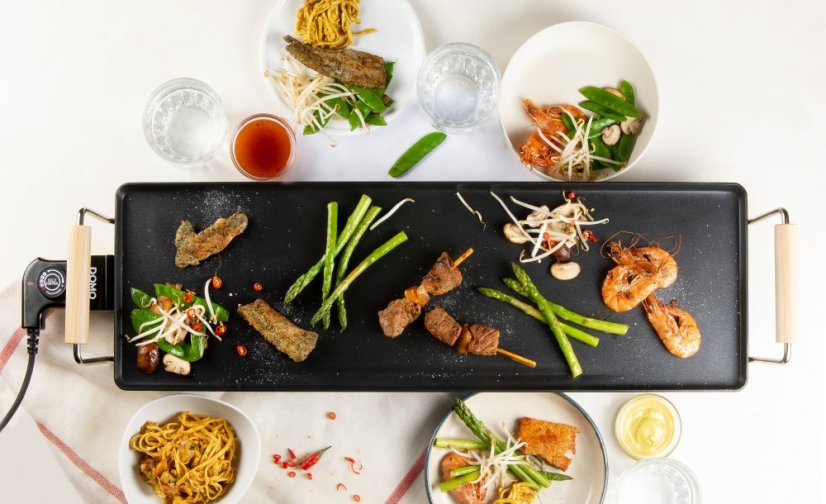 Rodinný gril Teppanyaki - Wood Look